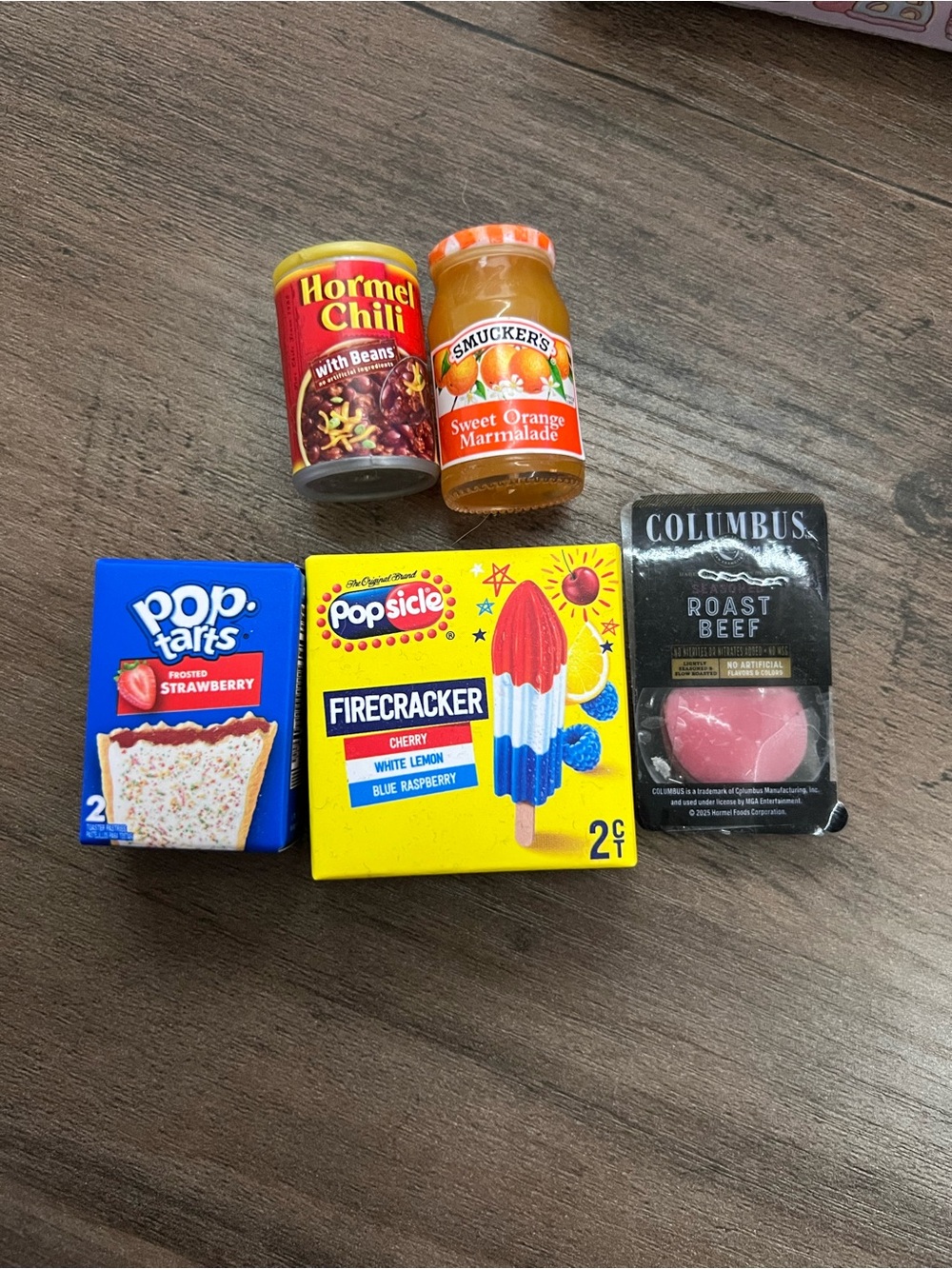 Miniverse Real Brands Food Lot of 5 Pop-Tarts Smucker’s Hormel Popsicle